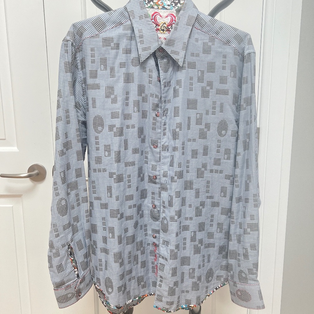 Robert Graham Button Down Shirt, Men's Large
